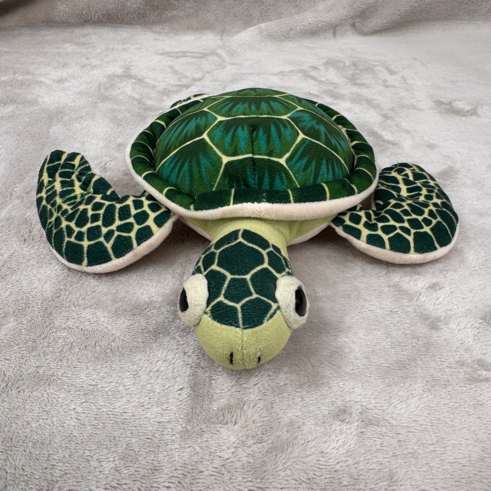 Wild Republic Green Sea Turtle Plush Stuffed Animal Toy Realistic Ocean Marine